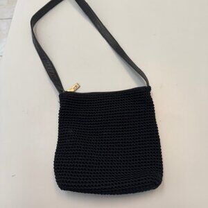 The Sak Black Crochet Crossbody Bag Purse